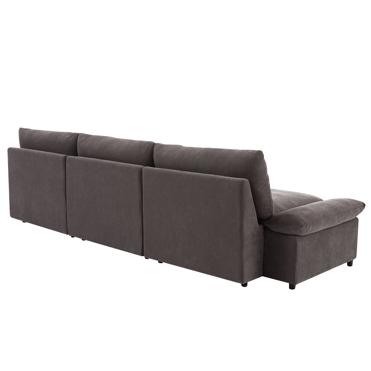 [ Video Provided] U_STYLE 119.5'' 3 Seater Sofa with 2 Storage Units , for Living Room, Office, Apartment