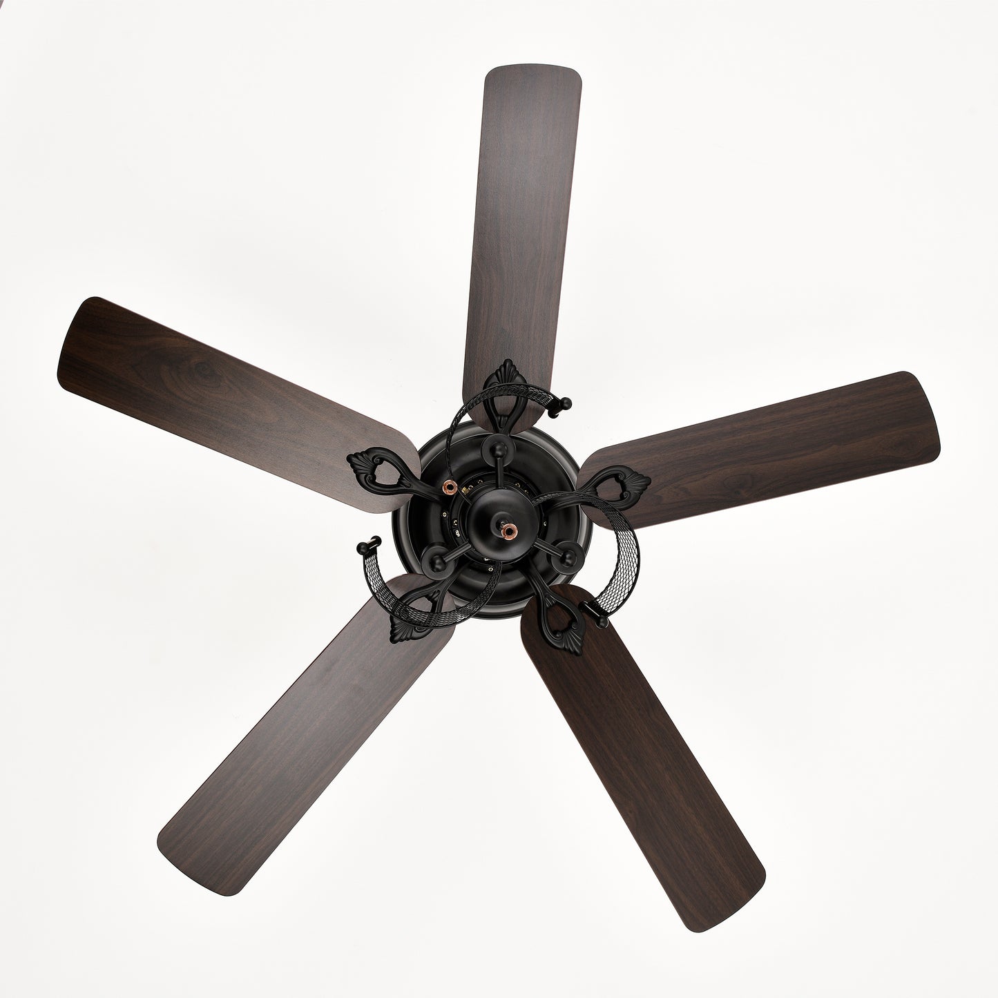 Farmhouse Ceiling Fan 52" with Dual Finish Blades - Matte Black, Hand Pull Chain for Indoor Use