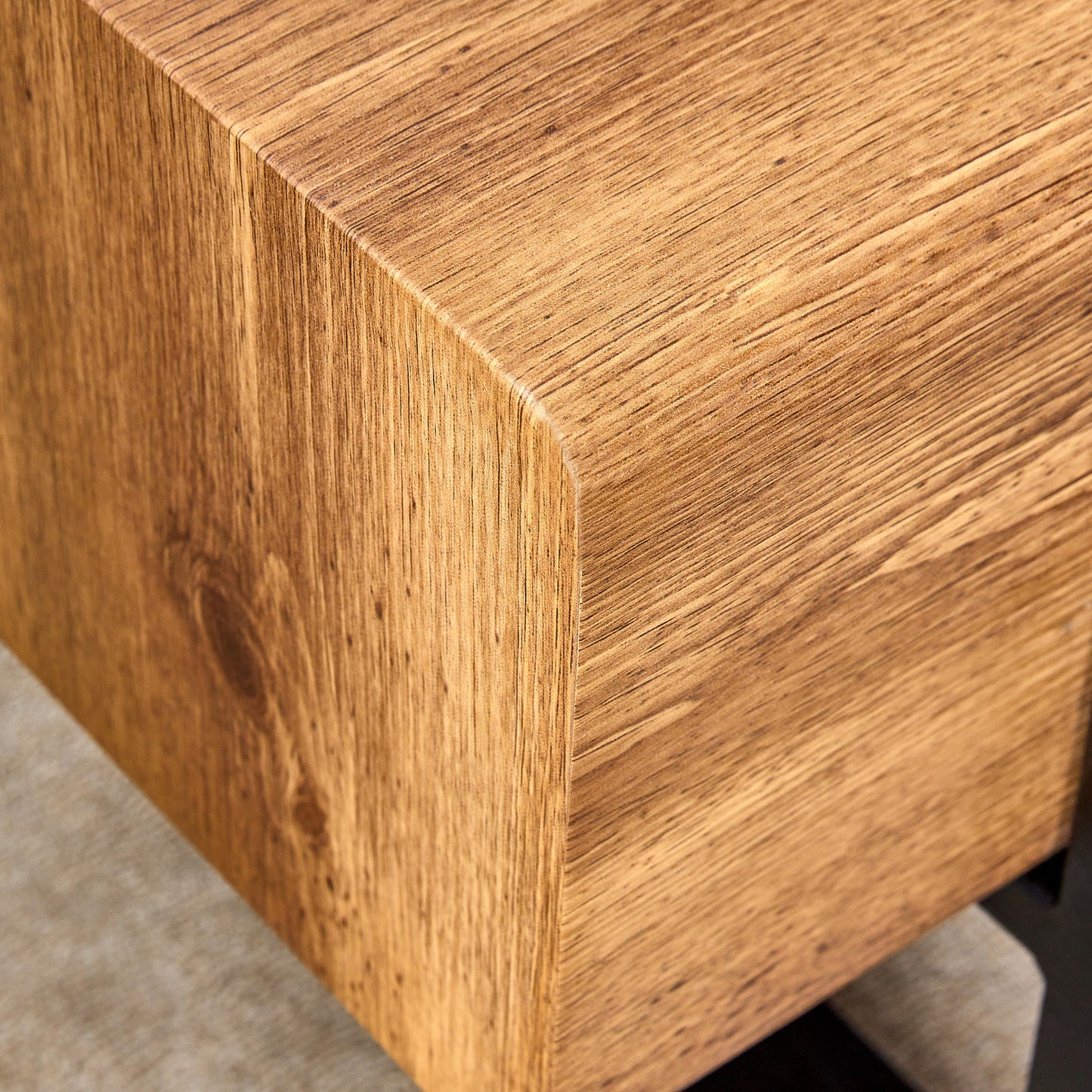 Space-Saving Coffee Table: Vintage MDF with Solid Wood Storage Drawers