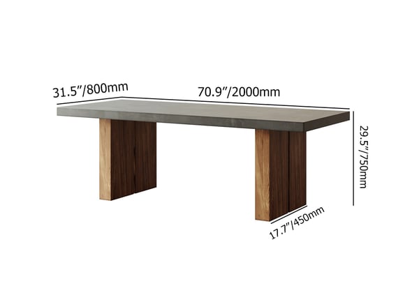  Farmhouse Natural Wooden Dining Table for 8 Person Double Pedestal