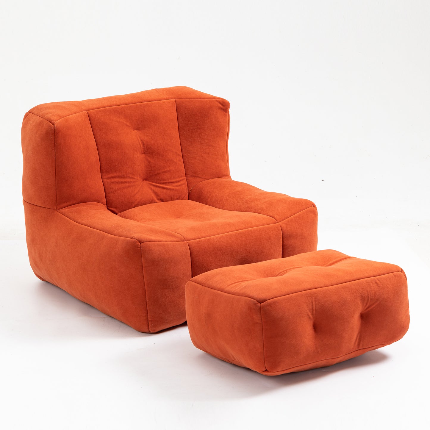 Fauteuil poire moelleux, pouf confortable pour adultes et enfants, fauteuil poire super doux avec mousse à mémoire de forme et pouf, fauteuil poire intérieur moderne pour salon, chambre à coucher, appartement