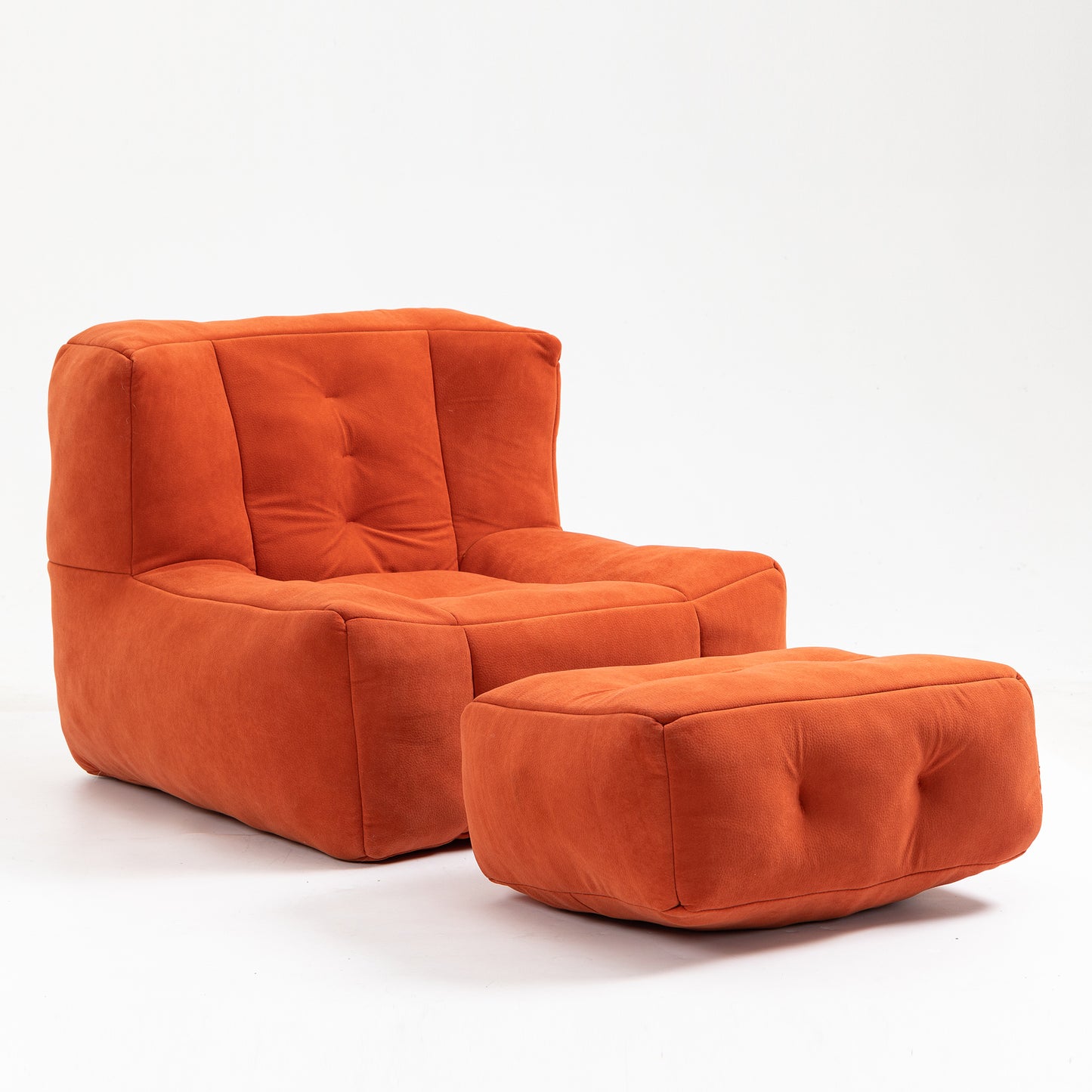 Fauteuil poire moelleux, pouf confortable pour adultes et enfants, fauteuil poire super doux avec mousse à mémoire de forme et pouf, fauteuil poire intérieur moderne pour salon, chambre à coucher, appartement