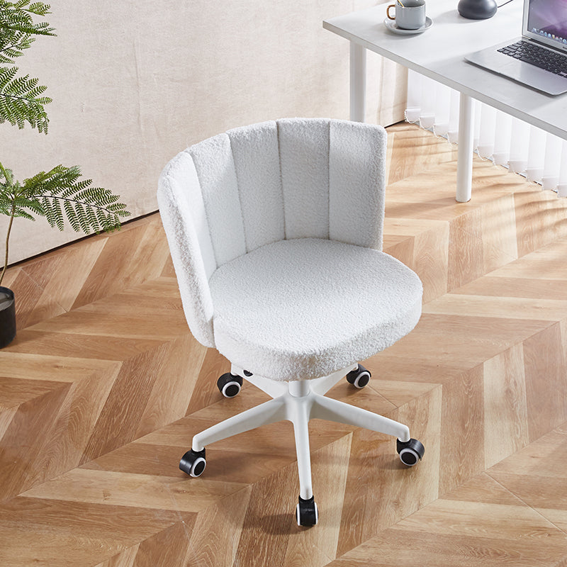 Ensemble de 1, chaise de bureau à domicile, chaise de maquillage confortable et moelleuse, chaise de bureau pivotante, coiffeuse réglable en hauteur pour chambre à coucher