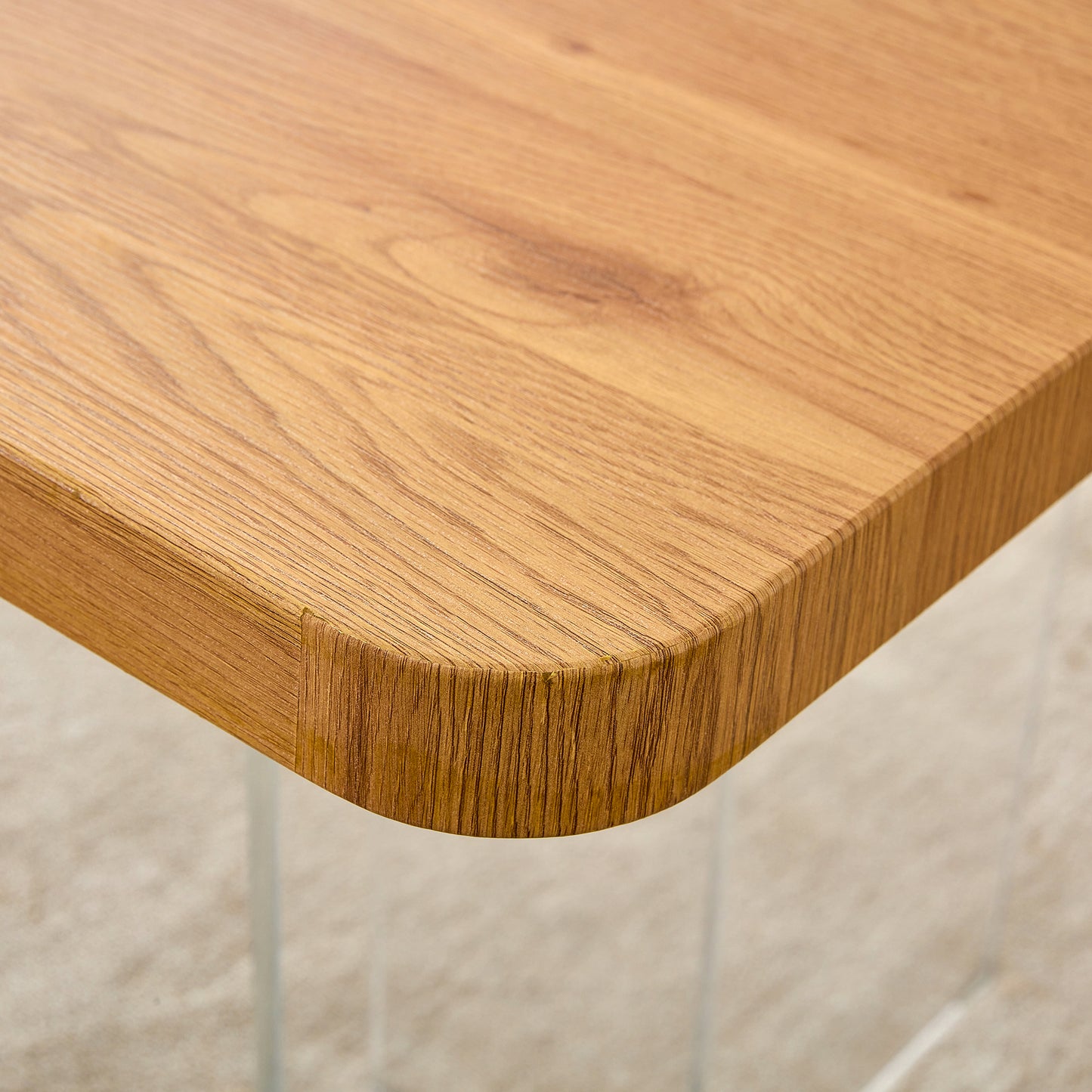 Elegant Minimalist Wooden Table with Acrylic Base - Ideal for Dining Rooms and Offices