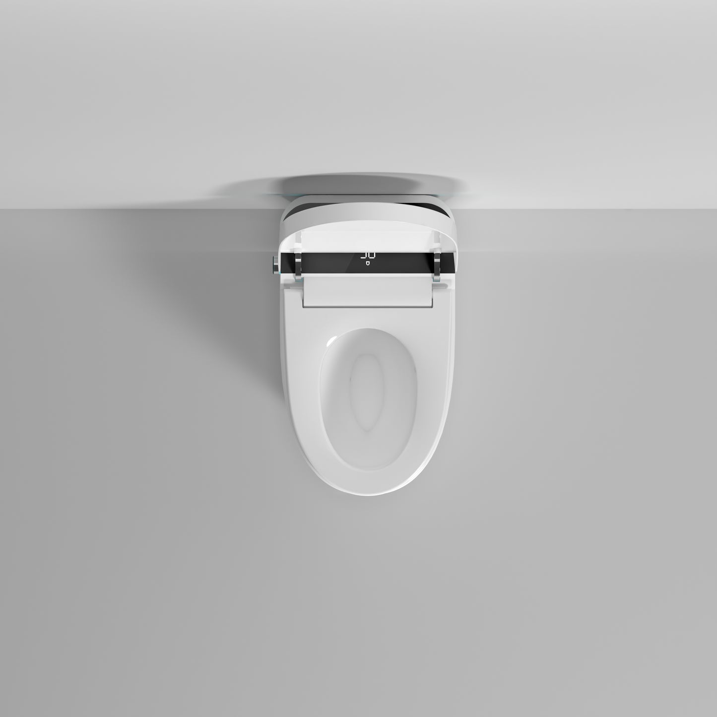 Modern Smart Toilet with Bidet Seat Built-in, Intelligent Toilet  Auto Open/Close Seat, Foot Sensor, LED Display,Night Light, Warm Water & Dryer,White