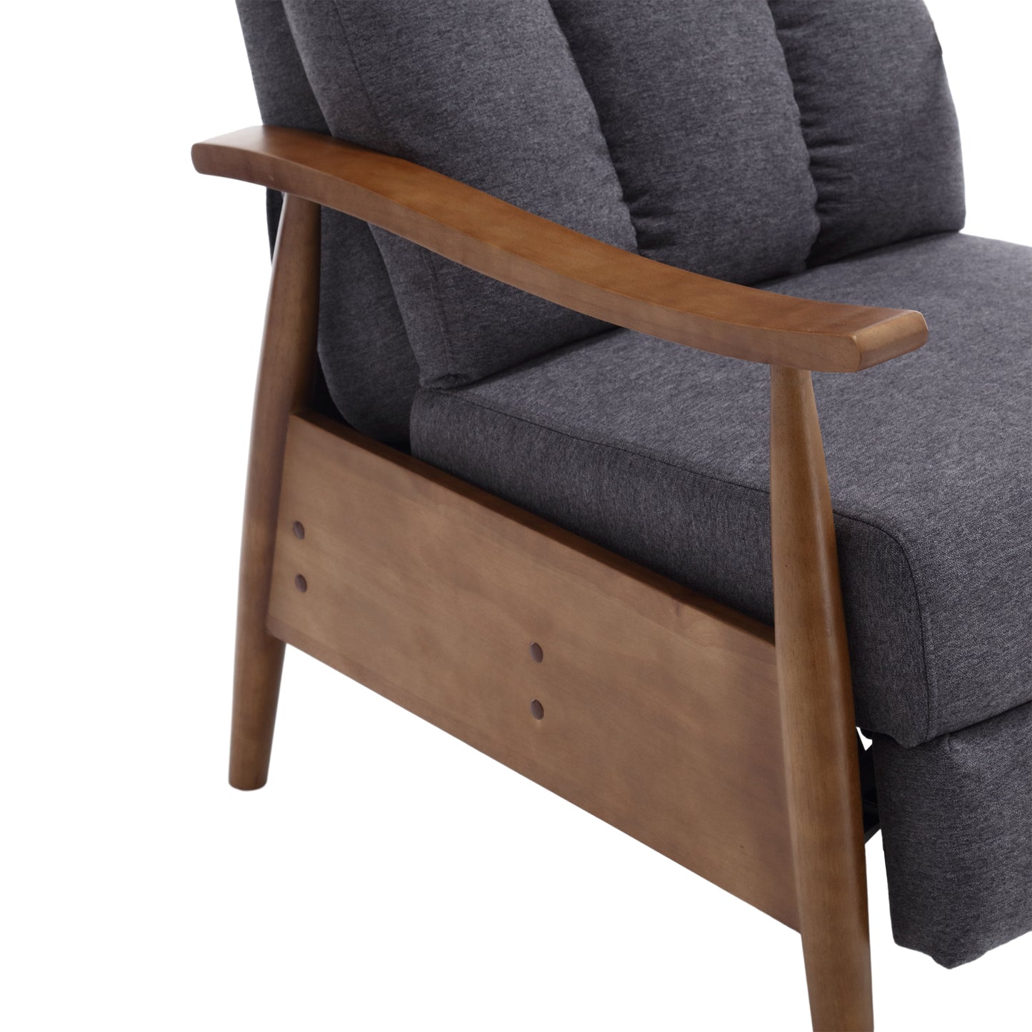 COOLMORE – fauteuil à cadre en bois, chaise d'appoint moderne, chaise longue pour le salon