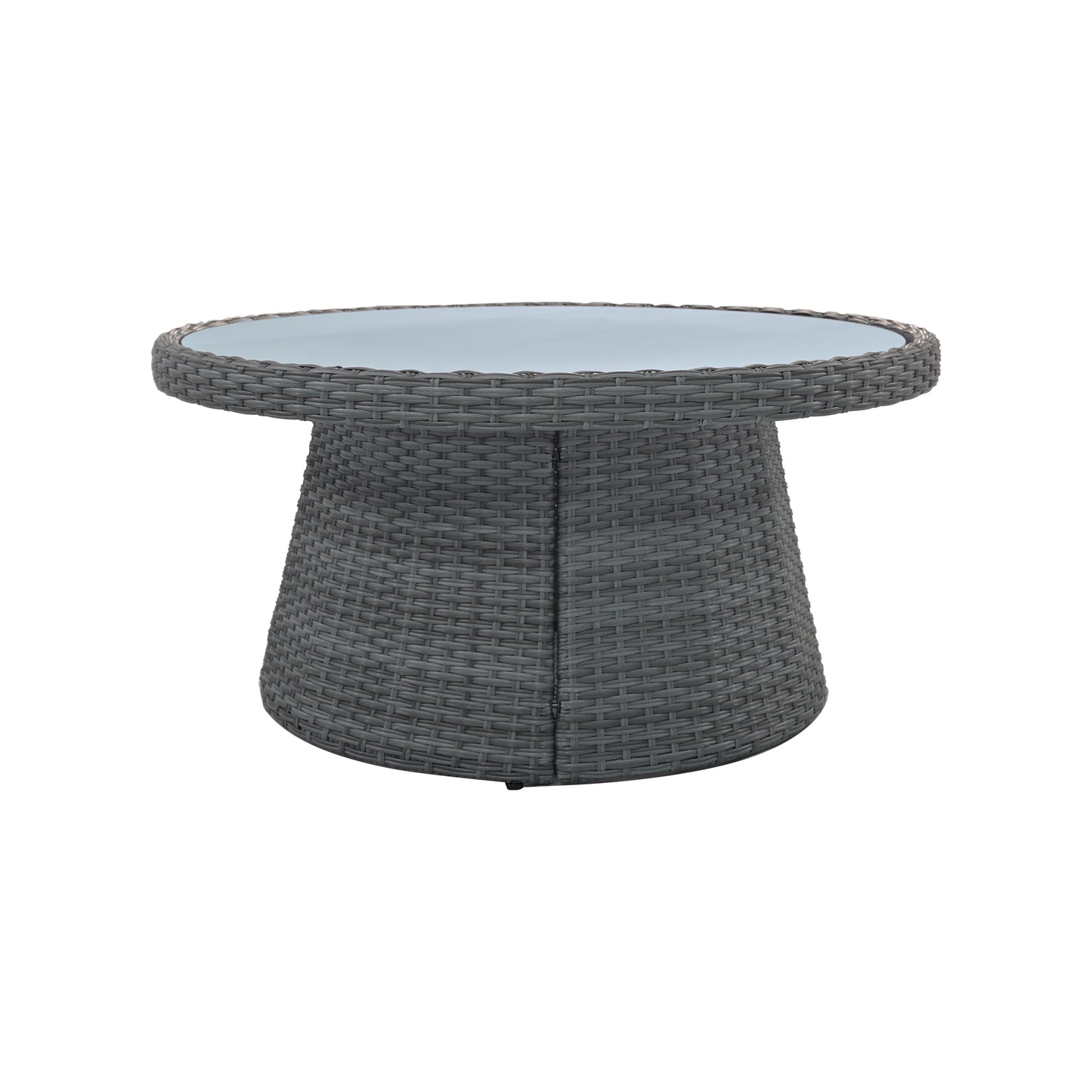 TOPMAX Ensemble de canapé d'extérieur sectionnel demi-rond en rotin 10 pièces, ensemble de meubles de conversation en osier PE pour combinaison gratuite, gris clair