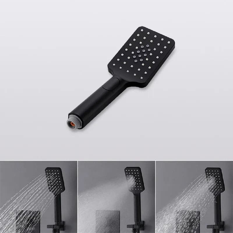 16''/20'' Black Shower System Large Rainfall Shower Head with Hand Shower and 3 Body Jets