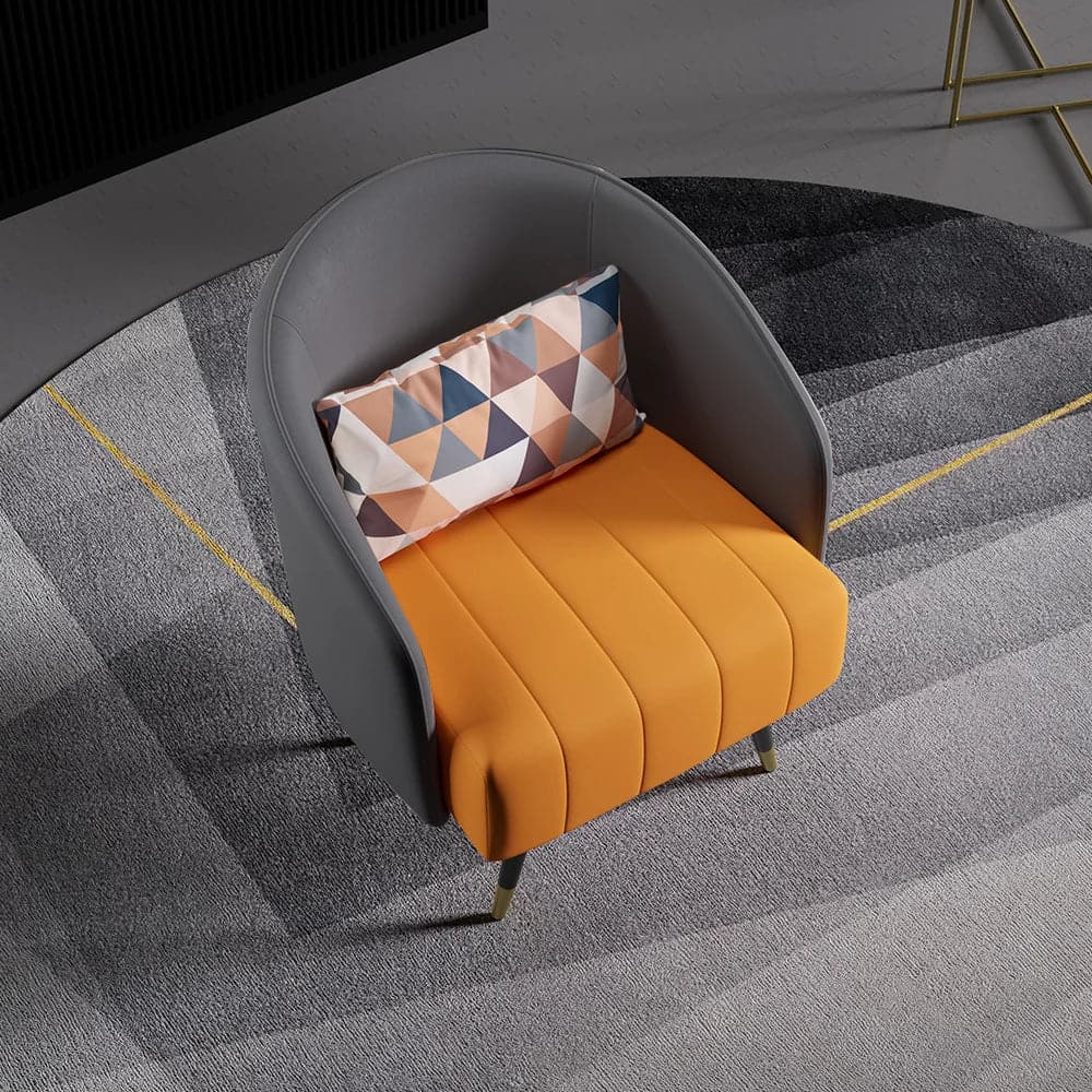 Orange and discount gray accent chair