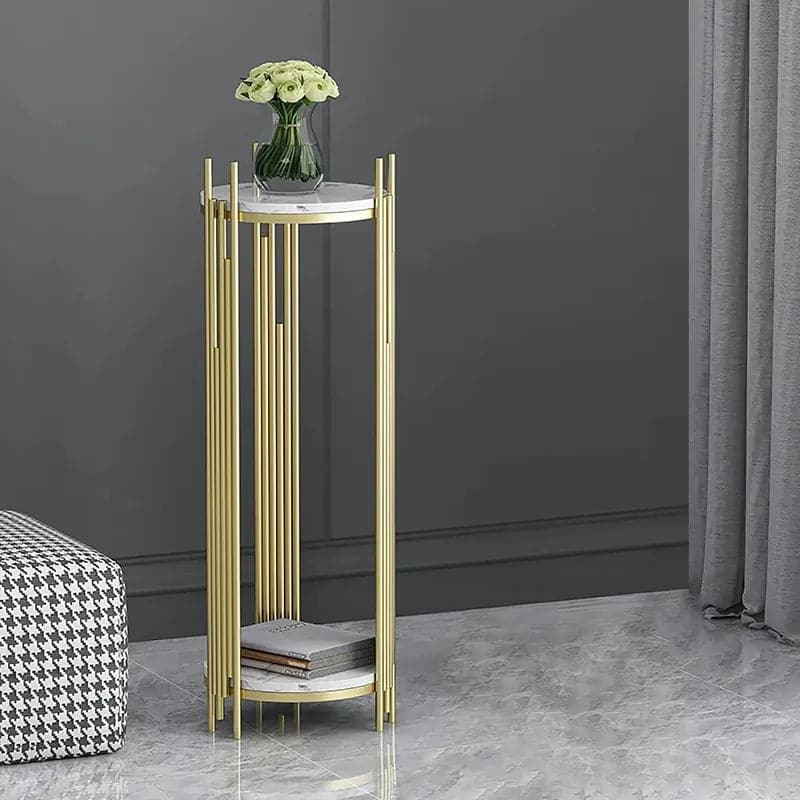 35.4 Tall Metal 2-Tiered Plant Stand Modern Corner Plant Stand Indoor