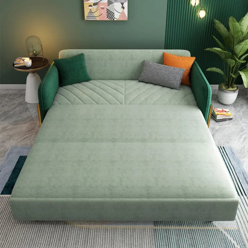 55" Full Sleeper Sofa Green Upholstered Convertible Sofa – Furnifure.com