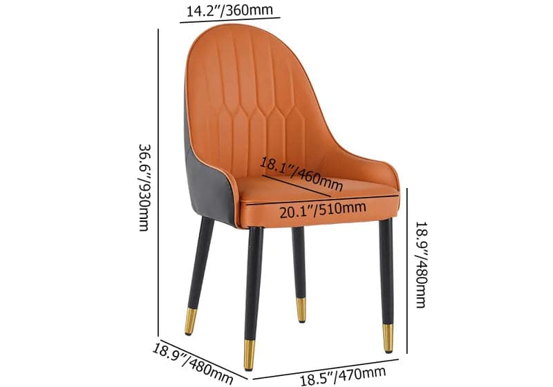 Ensemble de table à manger ronde moderne de 59 po pour 6 chaises rembourrées avec plateau en faux marbre