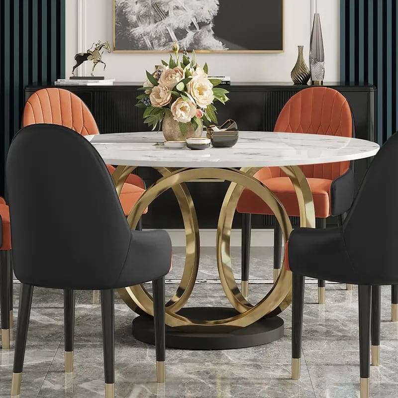 Marble round dining table for online 6