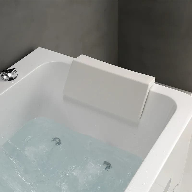 60 Modern Acrylic Rectangular Whirlpool Water Massage Bathtub in Chromatherapy LED#S