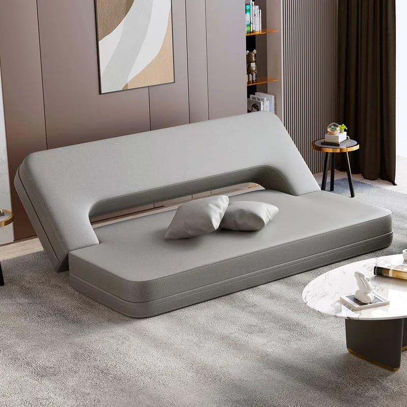 79 Inches Modern Folding Sofa Bed Leath-Aire Upholstered Full Sleeper