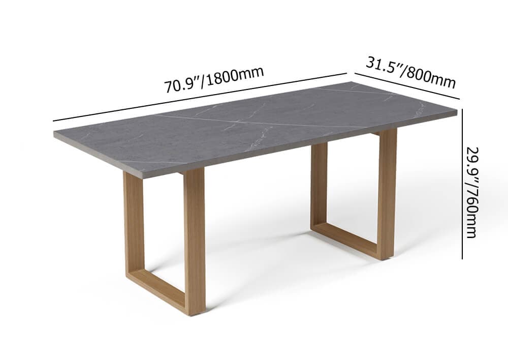 Ensemble de salle à manger d'extérieur moderne 7 pièces avec table en marbre et chaise en corde tressée en gris 