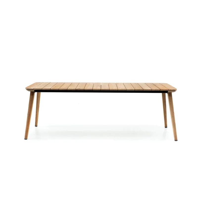 Ensemble de salle à manger de patio extérieur 7 pièces avec table et chaise en bois de teck en naturel et gris