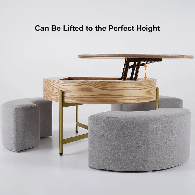 Lift top coffee discount table with stools