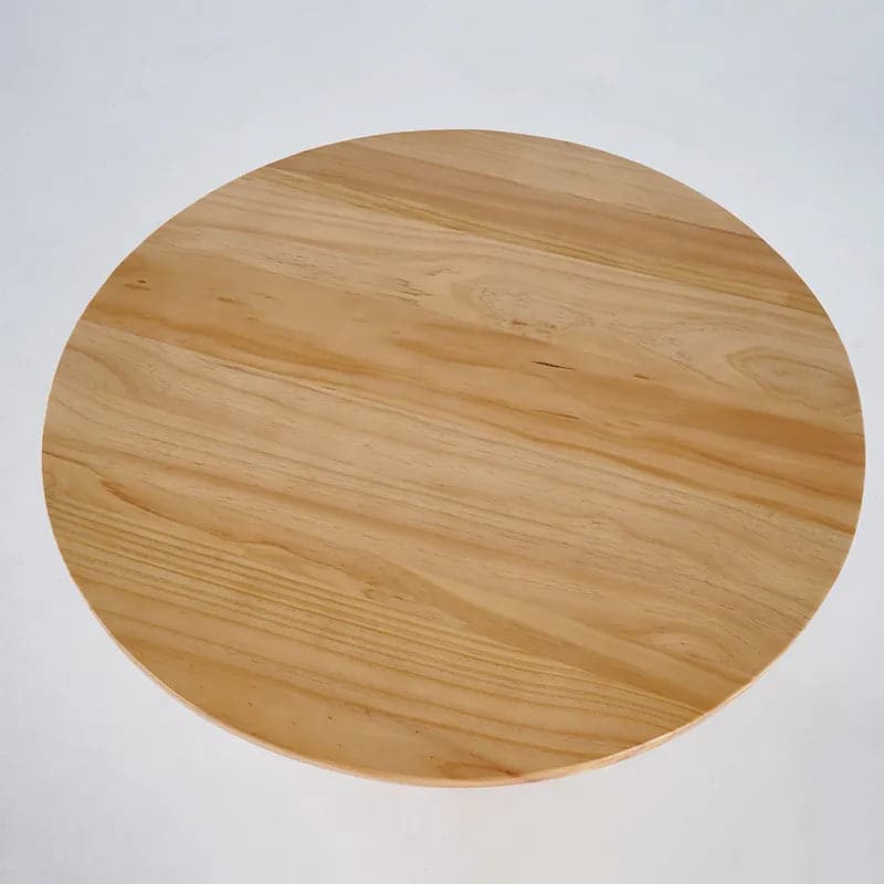 Japandi 800mm Round Small Dining Table for 2 Person Walnut Wood