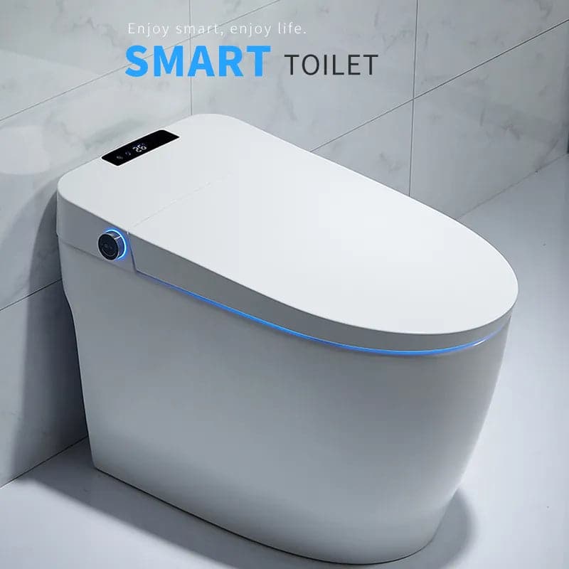 Toilettes intelligentes autonettoyantes au sol, toilettes automatiques sans réservoir, une pièce
