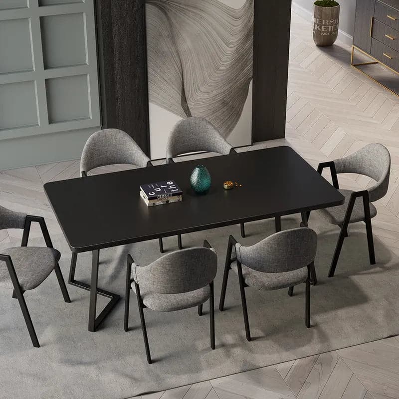 Chaise de salle à manger rembourrée en lin gris, bleu et marron, ensemble de 2 chaises à dossier incurvé