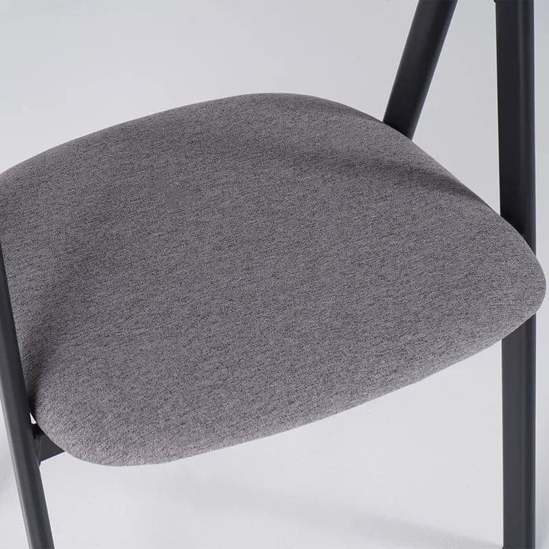 Chaise de salle à manger rembourrée en lin gris, bleu et marron, ensemble de 2 chaises à dossier incurvé