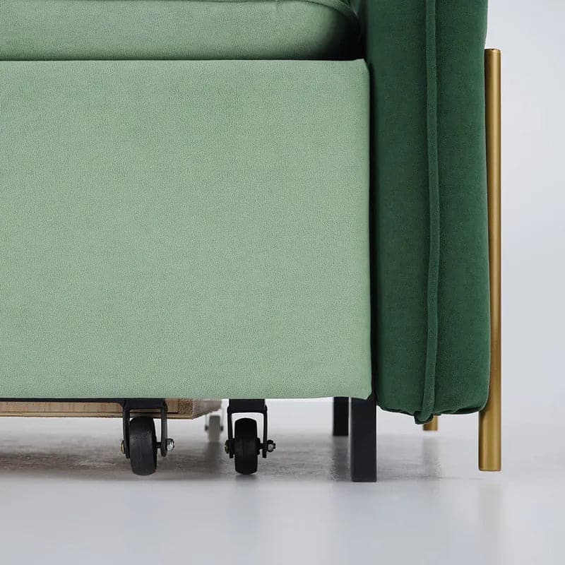 79 Inches King Sleeper Sofa Green Upholstered Convertible Sofa Bed#Green