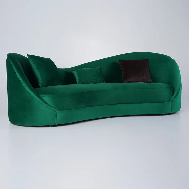 Canapé rembourré en velours vert de luxe, canapé 3 places, cadre en bois massif, canapé de 84 pouces