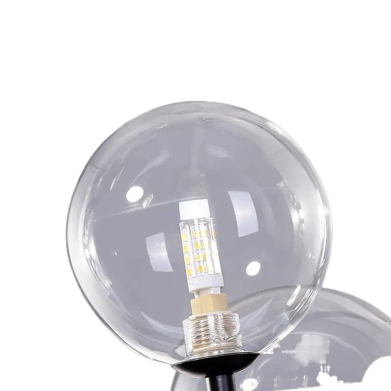 Abat-jour globe en verre minimaliste à 5 lumières Spoutnik Kitchen Island Light Globe Light Noir