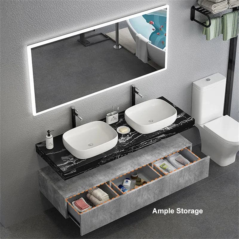 Bathroom Vanity Cabinet Undermount Sink Organizer Vessel Sink