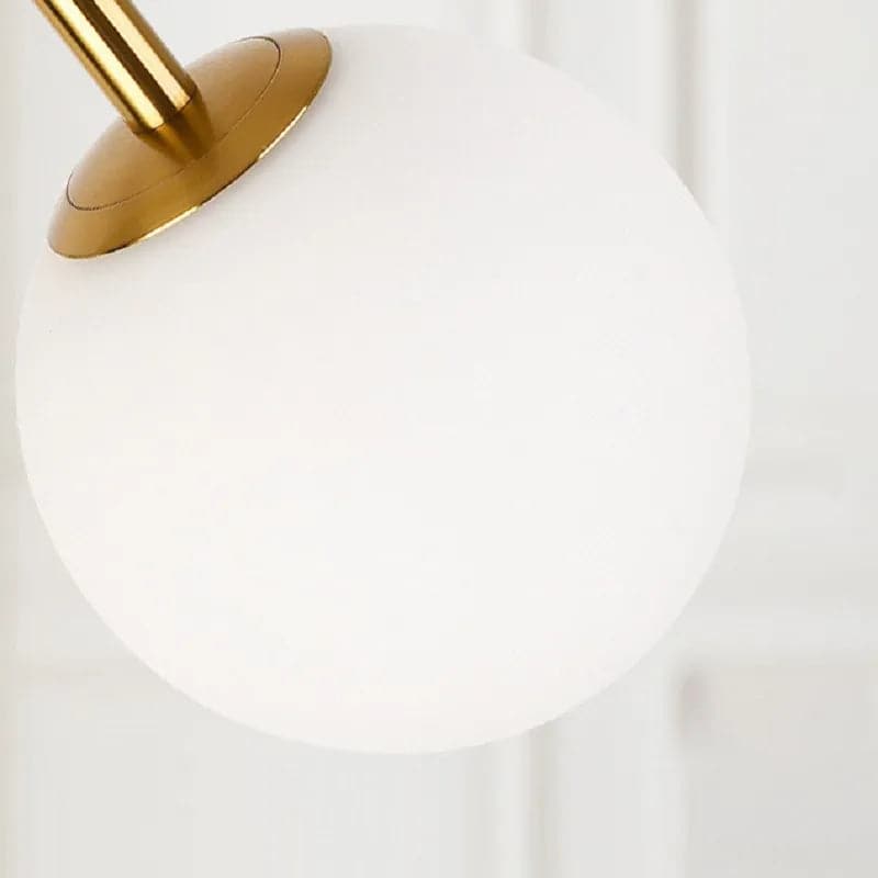 Lampadaire arc moderne de 60 po avec étagère dorée, abat-jour en verre et base en marbre