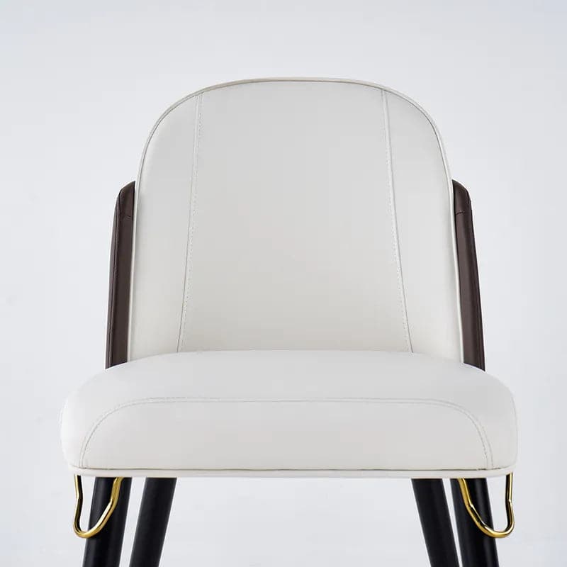 Chaises de salle à manger modernes beiges et noires, chaise d'appoint rembourrée (Ensemble de 2)