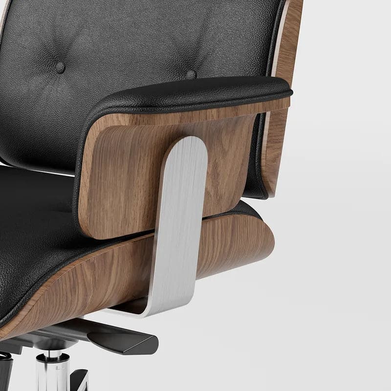 La chaise noire moderne de bureau à domicile a tapissé la taille réglable de tâche de pivot