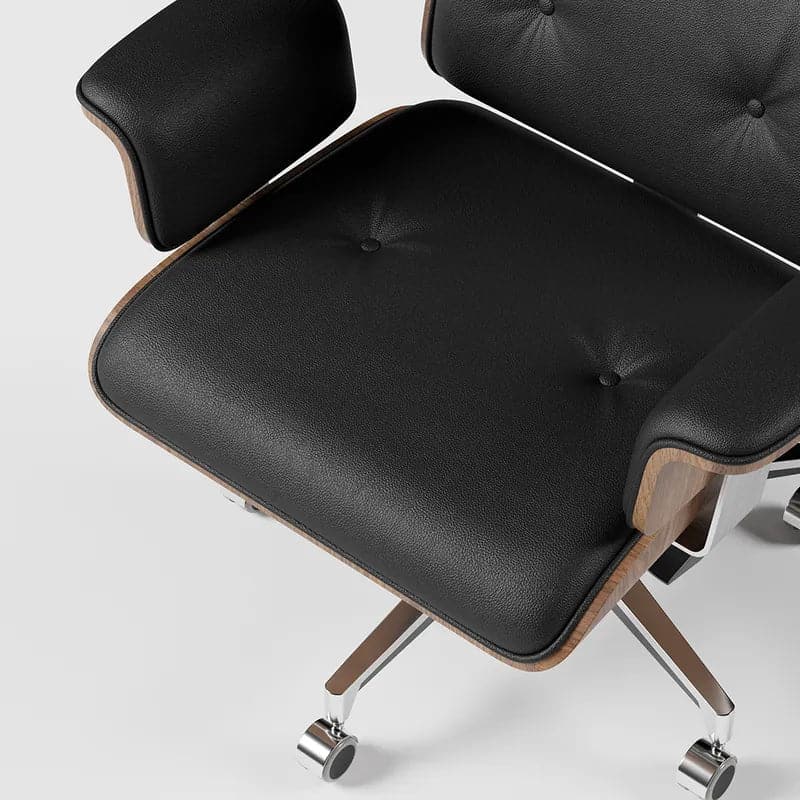 La chaise noire moderne de bureau à domicile a tapissé la taille réglable de tâche de pivot