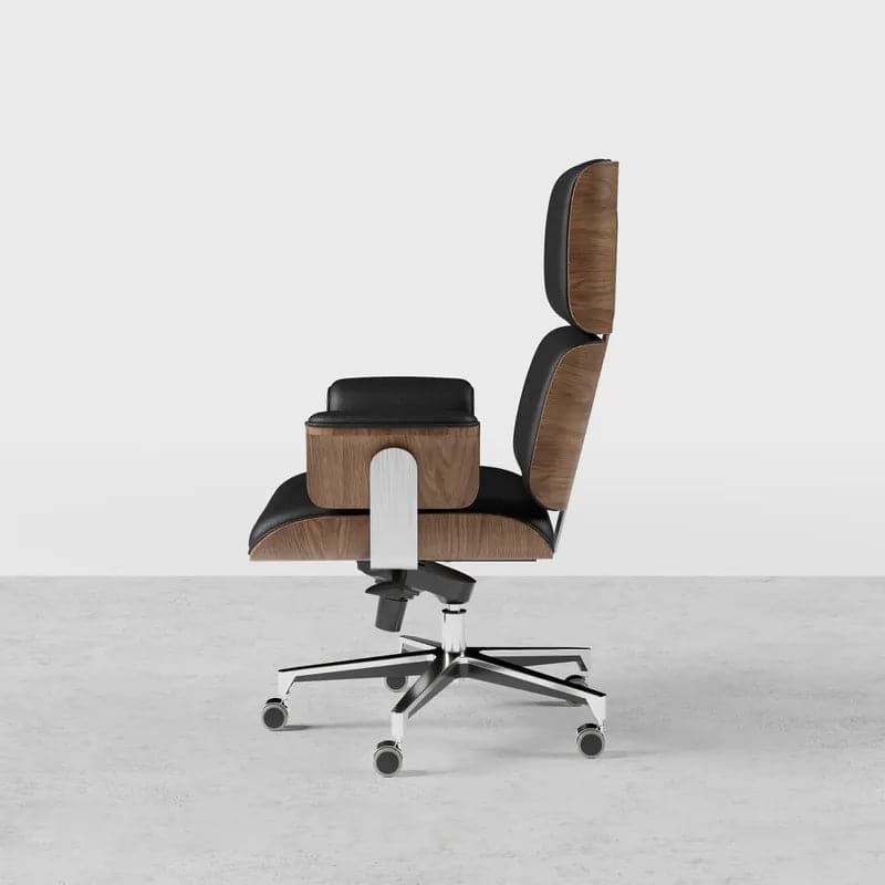 La chaise noire moderne de bureau à domicile a tapissé la taille réglable de tâche de pivot