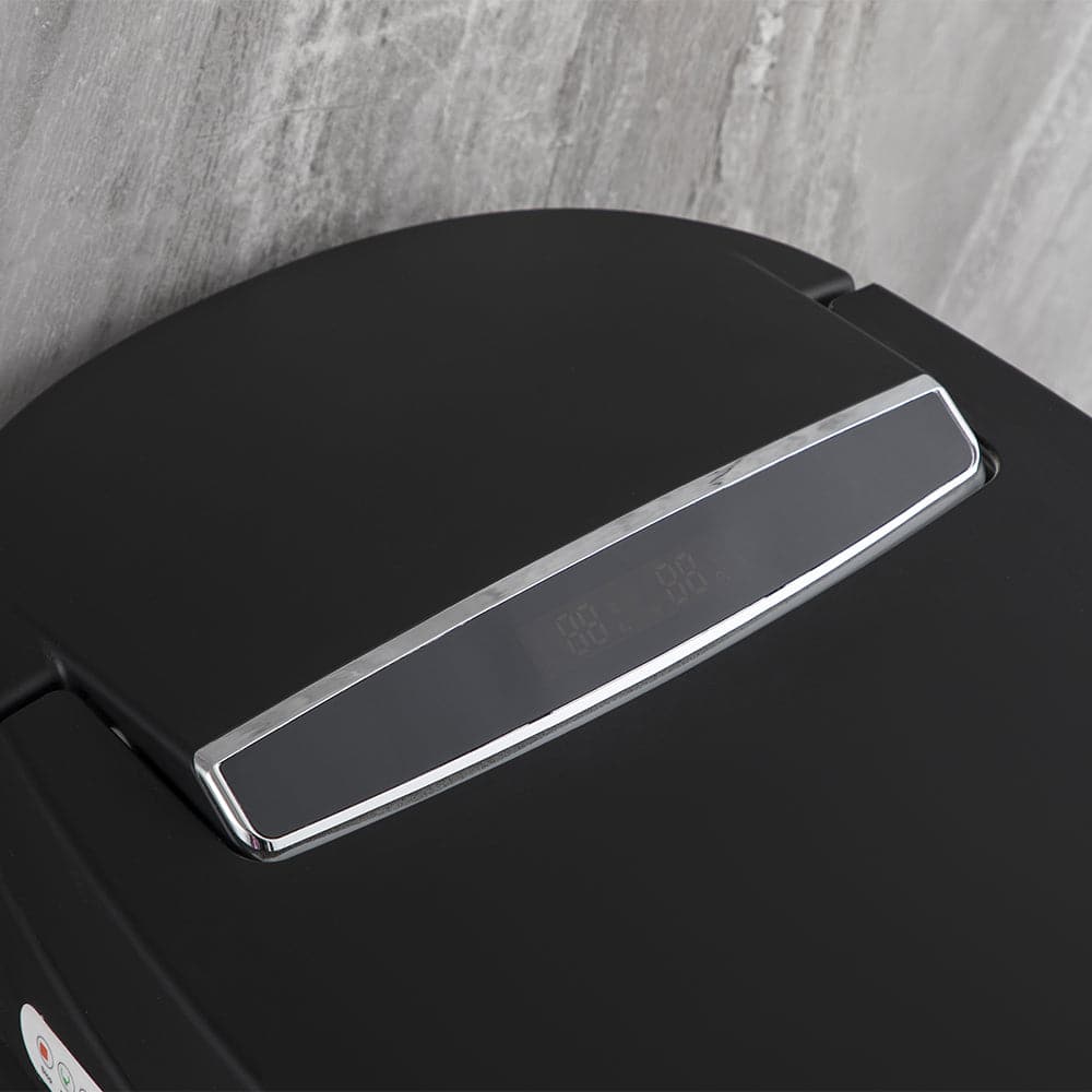 Modern White/Black Smart One-Piece 1.28 GPF Elongated Automatic Toilet & Bidet with Seat#Black-Standard