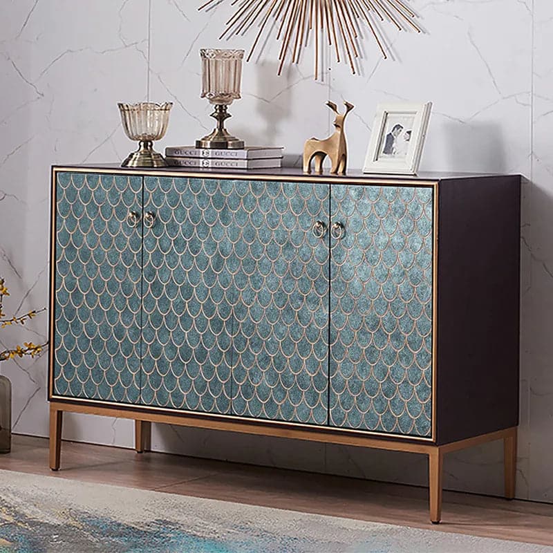 Buffet buffet à motifs à l'échelle d'une armoire moderne avec portes et étagères en grand