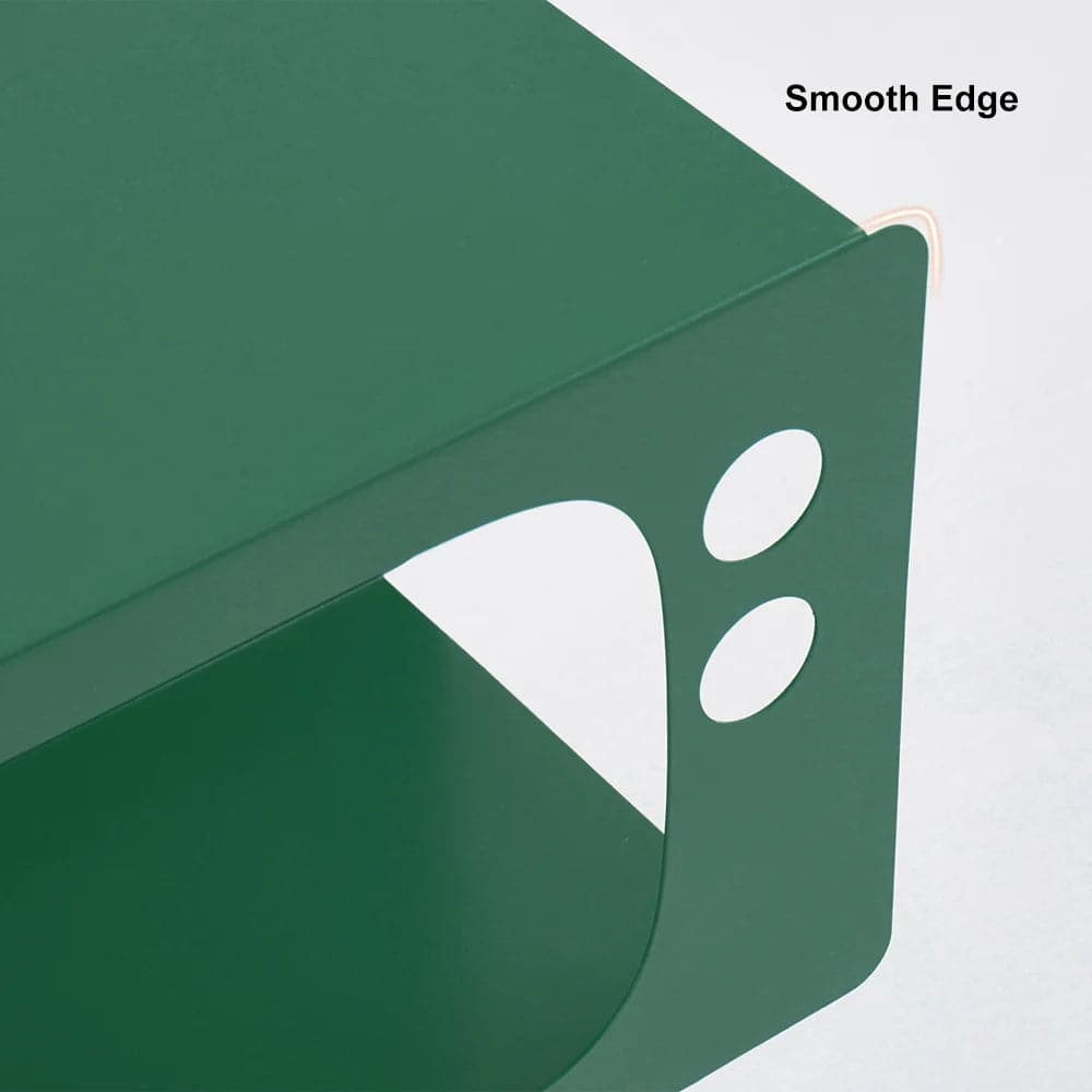 Modern End Table in Television Shape Hollow Side Table in Fresh Green