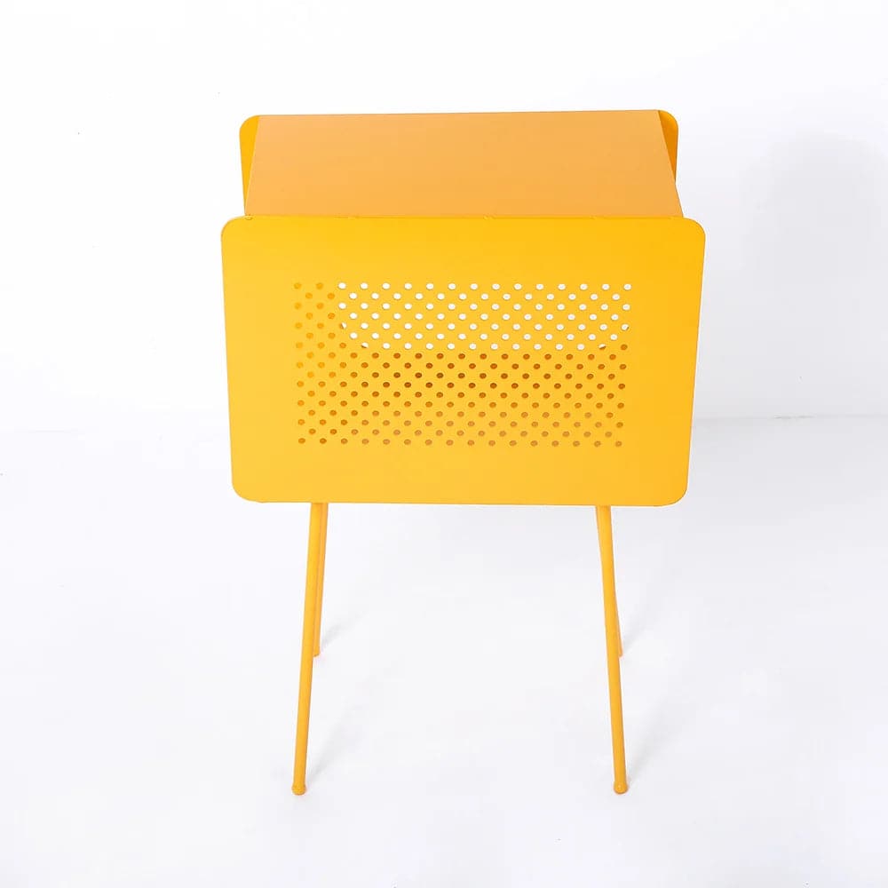 Modern End Table in Television Shape Hollow Side Table in Fresh Yellow