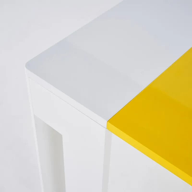 Table à manger blanche pliante moderne, bureau d'écriture mobile