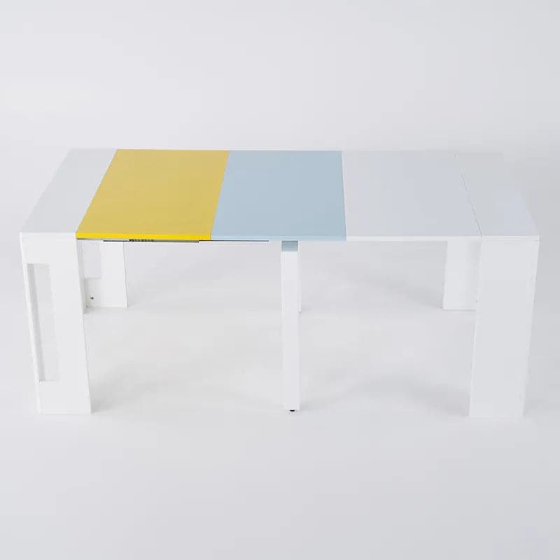 Table à manger blanche pliante moderne, bureau d'écriture mobile