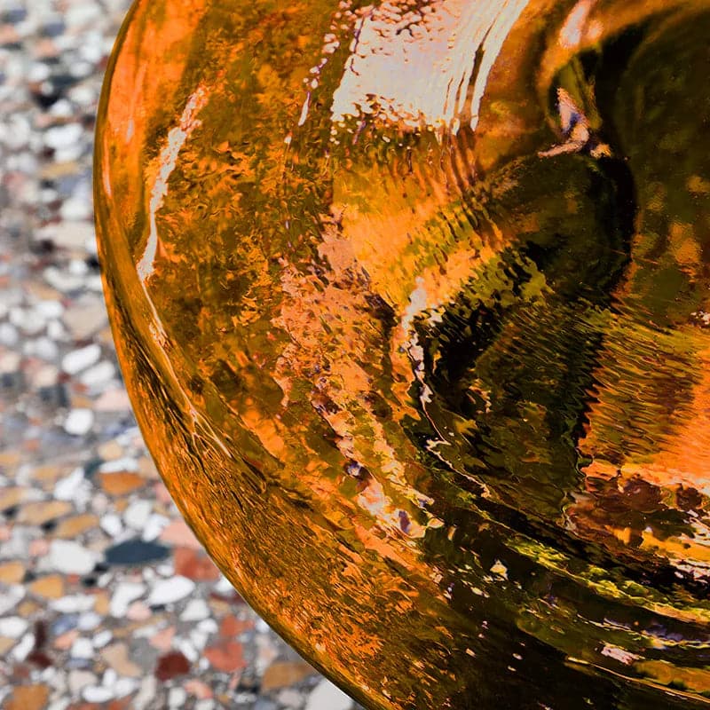 Ensemble de table basse en verre moderne 2 pièces en forme de nuage en orange