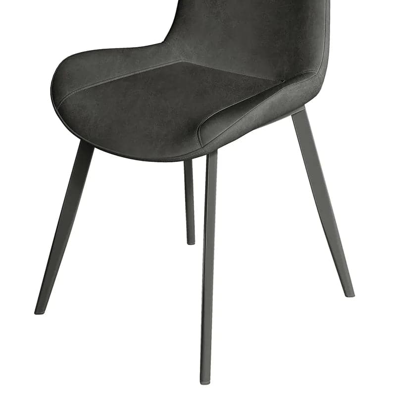 ModernGrayUpholsteredDiningChairsPULeather_Setof2#Gray