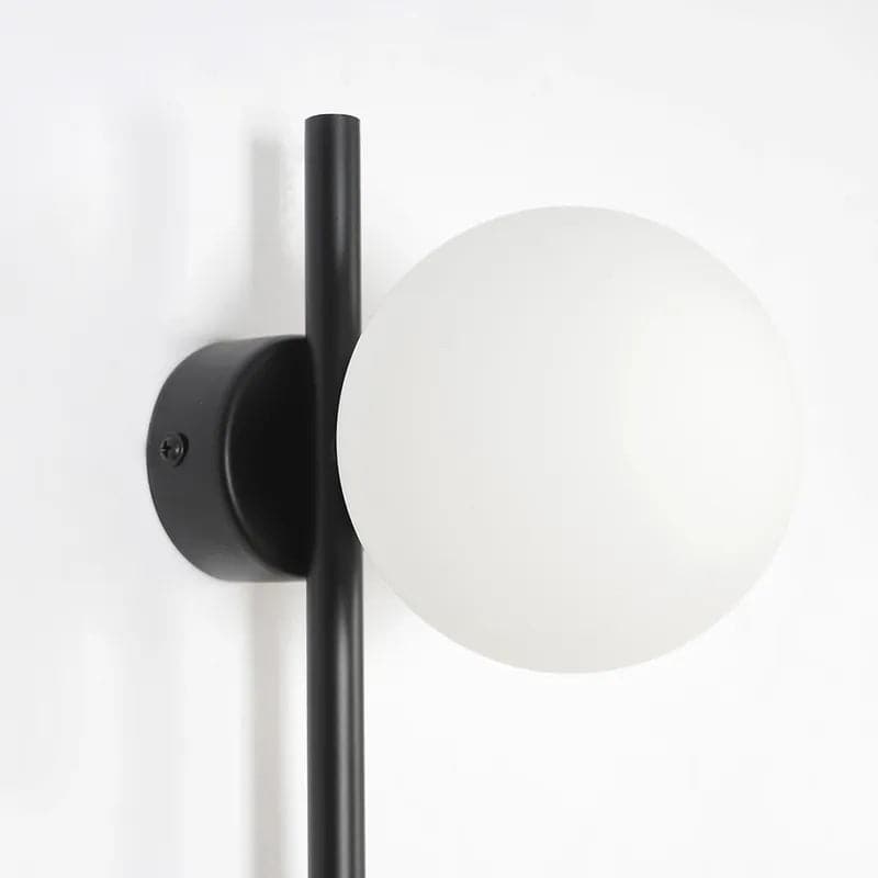 Modern Plug-in Black/White Wall Sconce Globe Shade Indoor Wall Light