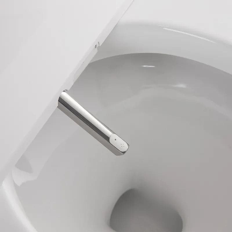 Modern White/Black Smart One-Piece 1.28 GPF Elongated Automatic Toilet & Bidet with Seat#white-Standard