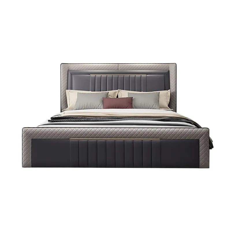 Modern Upholstered Cal King Bed Platform Bed Frame with Wingback Headboard