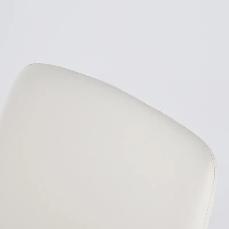 ModernWhiteUpholsteredDiningChairsPULeatherSetof2#White