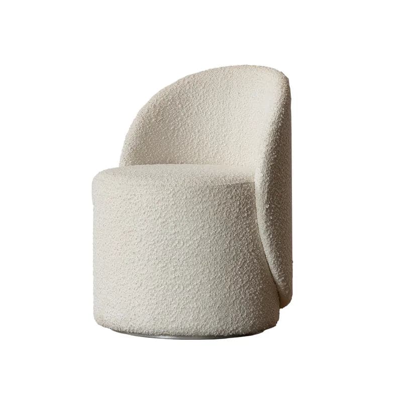 Tabouret de vanité rond Nordic Boucle, chaise d'appoint pivotante avec dossier bas