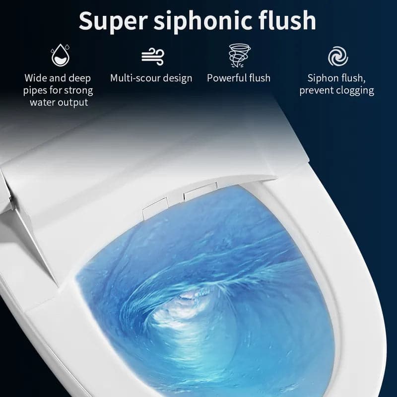 One-Piece Elongated Smart Toilet Floor Mounted Automatic Toilet Self-Clean