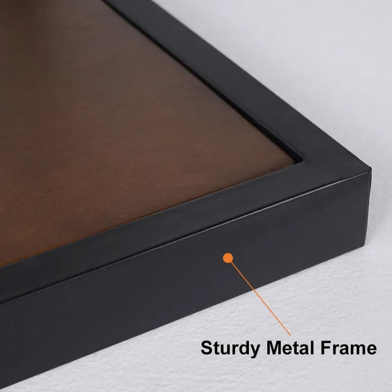 Table de chevet rustique en noyer avec tiroir et étagère, table de chevet en bois et métal noir